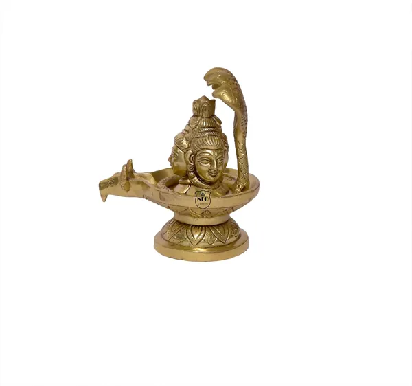 NEO_CLASSIC_Brass_Shivling_with_Panchmukhi_Sheshnaag_&_Gomukh_Jal_Dhara_–_Trimukhi_Design_(5_Inch)