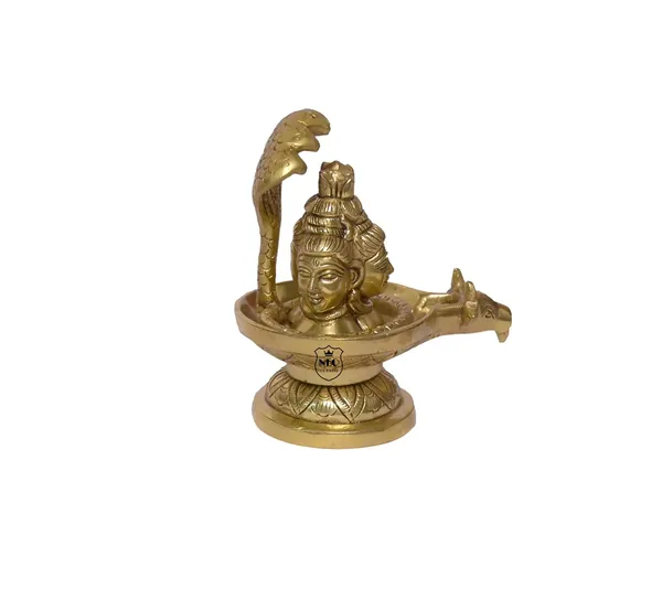 NEO_CLASSIC_Brass_Shivling_with_Panchmukhi_Sheshnaag_&_Gomukh_Jal_Dhara_–_Trimukhi_Design_(5_Inch)