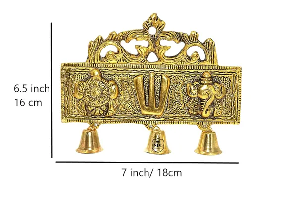 NEO_CLASSIC_Tirupati_Balaji_Shankh_Chakra_Namah_Door_Hanging_with_Bells_|_Religious_Wall_Hanging_for_Home,_Office,_Mandir_&_Room_Décor
