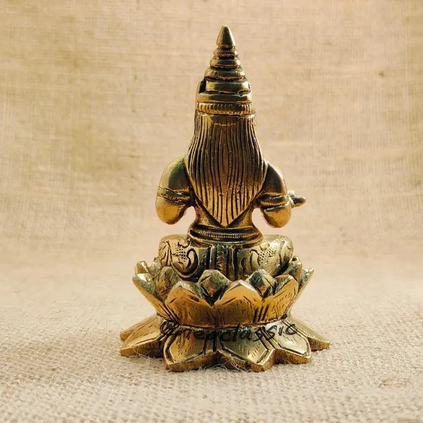 NEO_CLASSIC_Brass_Annapurna_Devi_Idol_(4_Inch)_|_Annapoorani_/_Annapoorneshwari_Murti_|_Traditional_South_Indian_Brass_Statue_for_Pooja_Room_&_Décor