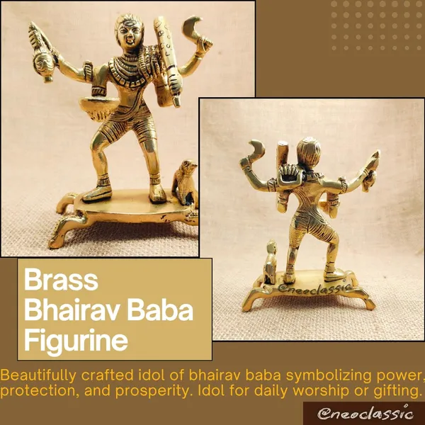 NEO_CLASSIC_Brass_Kaal_Bhairav_Murti_|_Standing_Kal_Bhairav_Idol_with_Dog_|_Lord_Bhairav_Statue_for_Home_Temple,_Pooja_Room_&_Religious_Décor_|_5_Inch