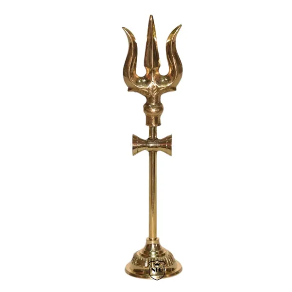 NEO_CLASSIC_Brass_Trishul_with_Damru_on_Stand_|_Traditional_Shiva_Trident_Idol_for_Pooja_Ghar,_Home_Temple_Décor_&_Spiritual_Setup_|_6_Inch