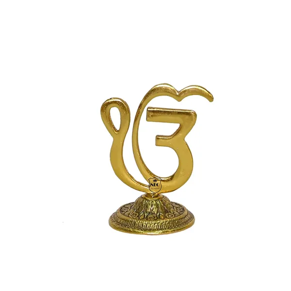 NEO_CLASSIC_Ek_Onkar_Symbol_Metal_Showpiece_|_Golden_Ik_Onkar_Religious_Decorative_Idol_for_Gurudwara,_Home,_Office_&_Spiritual_Décor