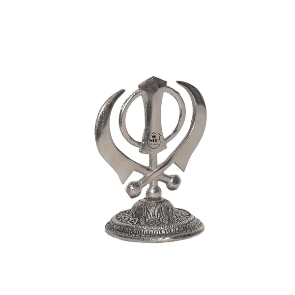 NEO_CLASSIC_Metal_Khanda_Sahib_Symbol_Showpiece_|_Silver_Finish_Sikh_Religious_Symbol_for_Gurudwara,_Home,_Office_&_Temple_Décor
