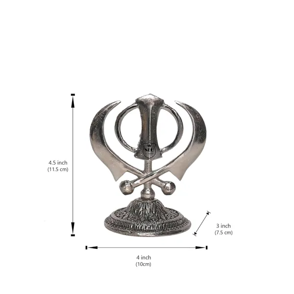 NEO_CLASSIC_Metal_Khanda_Sahib_Symbol_Showpiece_|_Silver_Finish_Sikh_Religious_Symbol_for_Gurudwara,_Home,_Office_&_Temple_Décor