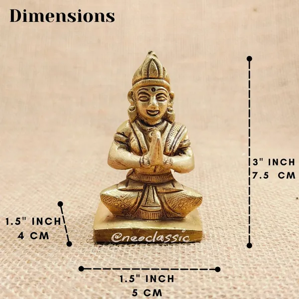 NEO_CLASSIC_Parvati_Mata_Brass_Idol_|_Sitting_Parvati_Maa_Murti_for_Pooja,_Mandir_&_Home_Temple_Décor_|_Handcrafted_Brass_Religious_Statue_|_Height_3_Inch
