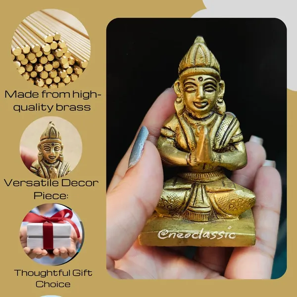 NEO_CLASSIC_Parvati_Mata_Brass_Idol_|_Sitting_Parvati_Maa_Murti_for_Pooja,_Mandir_&_Home_Temple_Décor_|_Handcrafted_Brass_Religious_Statue_|_Height_3_Inch