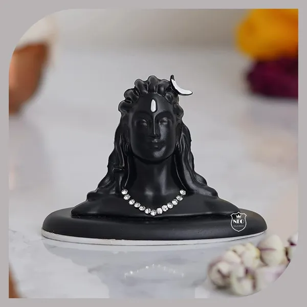 NEO_CLASSIC_Adiyogi_Shiva_Idol_for_Car_Dashboard_&_Home_Decor_|_Metal_Black_Finish_Showpiece_(3_Inch)