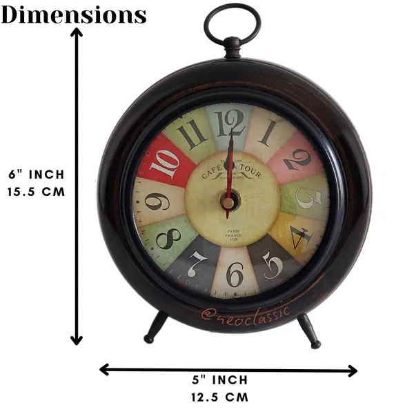 NEO_CLASSIC_Antique_Wooden_Table_Clock_|_Old_Style_Dial_Decorative_Desk_Clock_for_Office,_Home_Décor_&_Handicraft_Display