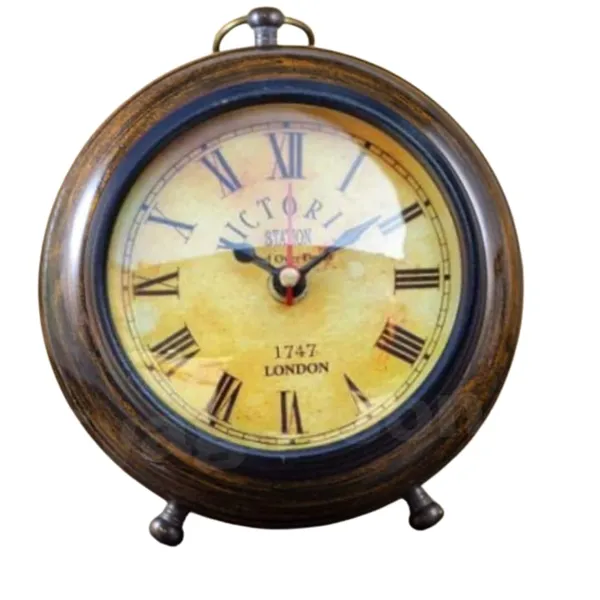 NEO_CLASSIC_Antique_Wooden_Table_Clock_for_Home_&_Office_Decor_–_Victoria_Roman_1947