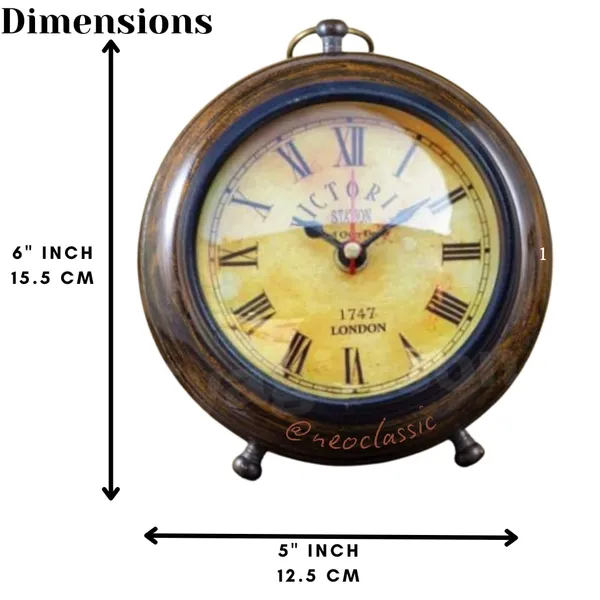 NEO_CLASSIC_Antique_Wooden_Table_Clock_for_Home_&_Office_Decor_–_Victoria_Roman_1947
