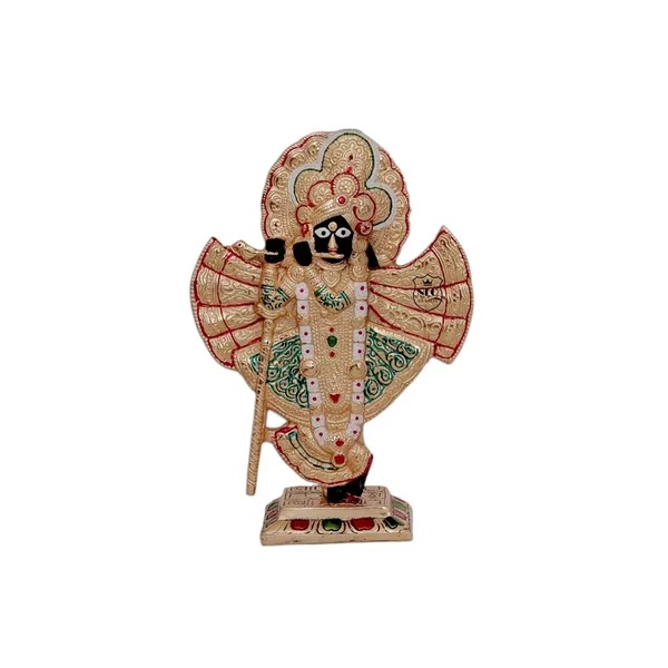 NEO_CLASSIC_Shrinathji_Idol_Statue_–_Banke_Bihari_Krishna_Murti_|_Metal_Multi-Color_with_Gold_Finish_|_Religious_Home_Temple_Decor