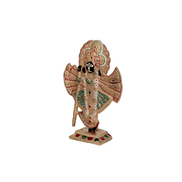 NEO_CLASSIC_Shrinathji_Idol_Statue_–_Banke_Bihari_Krishna_Murti_|_Metal_Multi-Color_with_Gold_Finish_|_Religious_Home_Temple_Decor