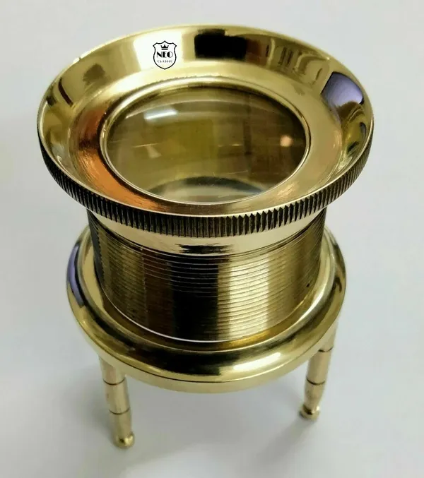 NEO_CLASSIC_Vintage_Nautical_Standing_Magnifier_|_Antique_Desk_Magnifying_Glass_with_Round_Monocle_Page_Reader_for_Home,_Office_&_Study_Table_Décor