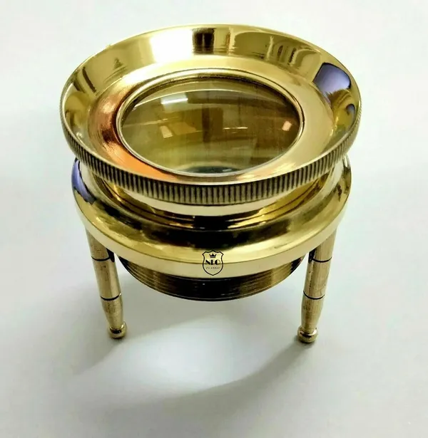 NEO_CLASSIC_Vintage_Nautical_Standing_Magnifier_|_Antique_Desk_Magnifying_Glass_with_Round_Monocle_Page_Reader_for_Home,_Office_&_Study_Table_Décor
