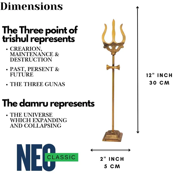 NEO_CLASSIC_Shiva_Trishul_with_Damru_on_Stand_|_Brass_Finish_Traditional_Trident_for_Home_Temple,_Pooja_Room_&_Spiritual_Décor_|_12_Inch