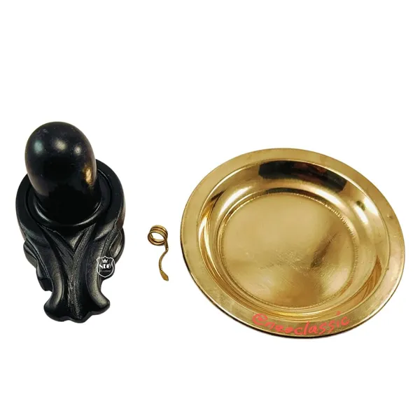 NEO_CLASSIC_Black_Marble_Shivling_with_Brass_Plate_&_Naag_–_Bholenath_Shivling_for_Puja_(3_Inch)