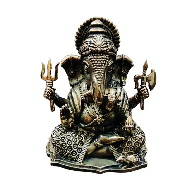 Lord_Ganesh_Round_Trunk_Brass_Statue_Handcrafted_Decorative_Idol_For_Home_Office_Auspicious_Gift_For_Festive_Spiritual_Decor_Round_Trunk