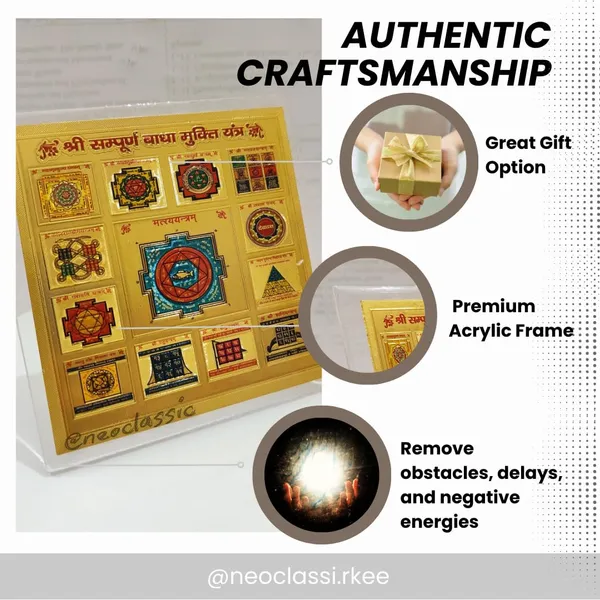 NEO_CLASSIC_Gold_Plated_Badha_Mukti_Yantra_|_4x4_Inch_Vastu_Yantra_for_Home,_Office,_Puja_&_Meditation_|_Spiritual_Décor_for_Positive_Energy_&_Prosperity