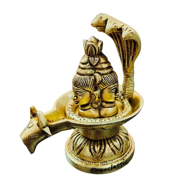 NEO_CLASSIC_Handcrafted_Brass_Shivling_Statue_|_Antique_Finish_Trimukhi_Shivling_Murti_|_Traditional_Pooja_&_Temple_Decor_(4.5_Inch)