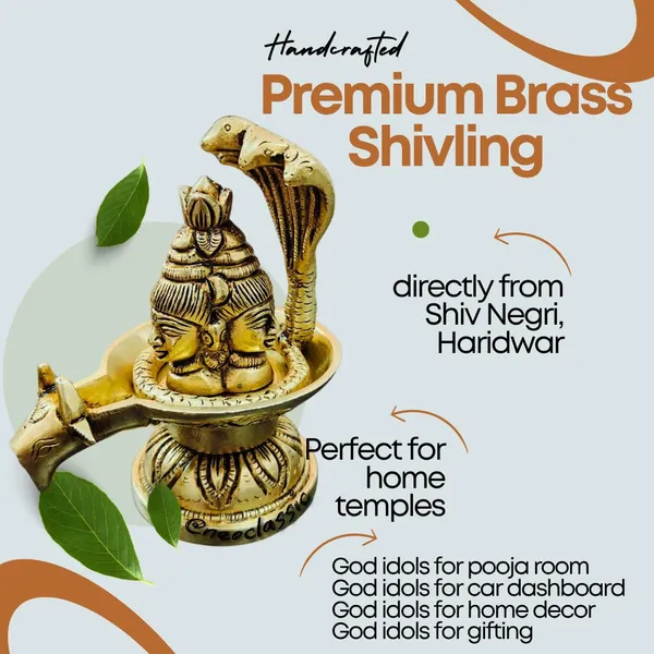 NEO_CLASSIC_Handcrafted_Brass_Shivling_Statue_|_Antique_Finish_Trimukhi_Shivling_Murti_|_Traditional_Pooja_&_Temple_Decor_(4.5_Inch)