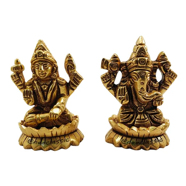Brass_Laxmi_Ganesh_Idol_Set_Antique_Finish_Decorative_Showpiece_For_Home_Office_Car_Dashboard_Auspicious_Diwali_Gift_For_Puja_Mandir_Laxmi_Ganesh_Set