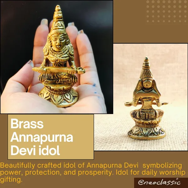 NEO_CLASSIC_Brass_Annapurna_Devi_Idol_|_Handcrafted_Hindu_Goddess_Statue_on_Kamal_Base_for_Pooja,_Home_Temple_Décor_&_Gifting_|_Pure_Brass_Murti