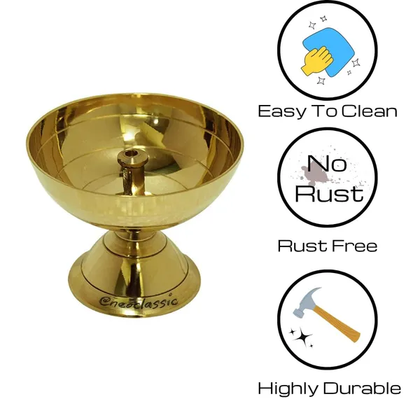 NEO_CLASSIC_Brass_Paro_Deepak_No.1_|_Traditional_Brass_Oil_Lamp_for_Daily_Pooja,_Diwali_Decoration,_Home_Temple_&_Religious_Décor