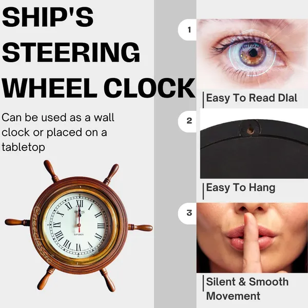 NEO_CLASSIC_Handcrafted_Wooden_Ship_Wheel_Wall_Clock_–_Vintage_Nautical_Roman_Numeral_Clock_for_Home_&_Office