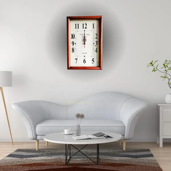 NEO_CLASSIC_Handcrafted_Wooden_Wall_Clock_–_Rectangle_Shape_Decorative_Clock_for_Home_&_Office_(18_Inch)