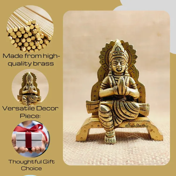 NEO_CLASSIC_Parvati_Mata_Brass_Idol_|_Handcrafted_Sitting_Parvati_Maa_Murti_for_Pooja,_Mandir_&_Home_Temple_Décor_|_Hindu_Goddess_Religious_Statue_for_Gifting