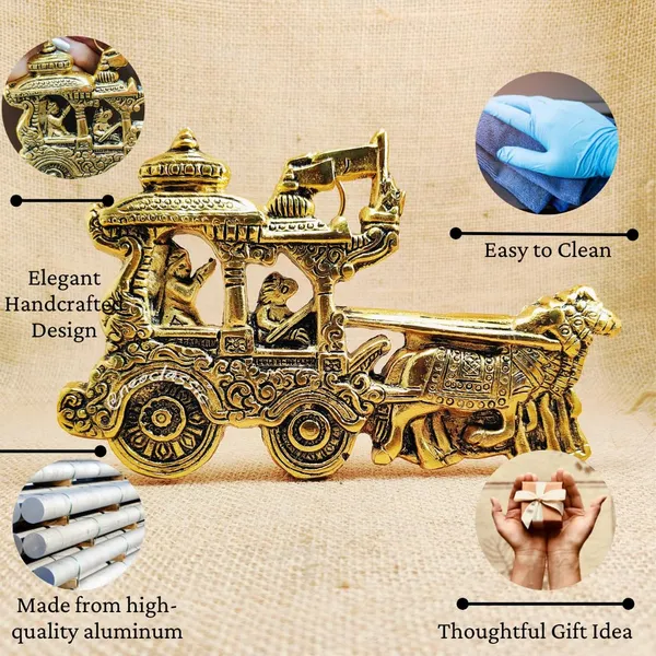 NEO_CLASSIC_Metal_Gold_Plated_Lord_Krishna_Arjun_Rath_Showpiece_|_Antique_Finish_Krishna_Chariot_with_Horses_Statue_|_Traditional_Home_Temple_&_Living_Room_Décor_|_Small