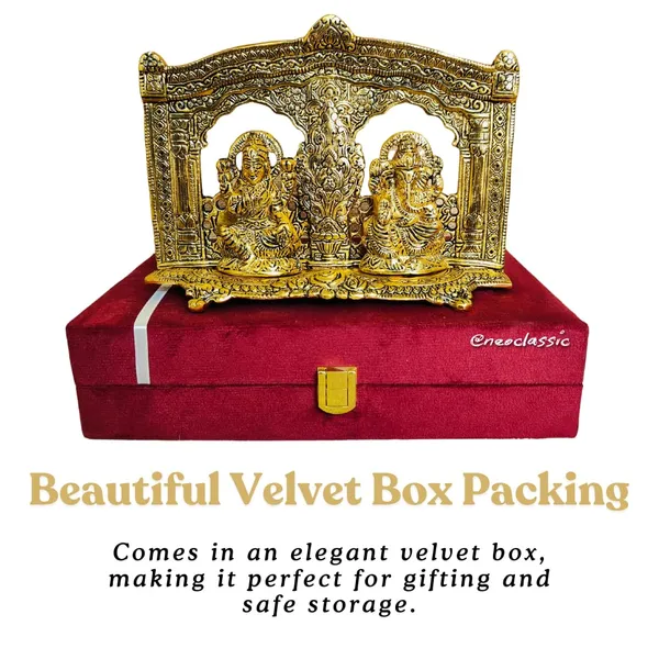 NEO_CLASSIC_Laxmi_Ganesh_Metal_Idol_with_Red_Velvet_Box_–_Lakshmi_Ganpati_Murti_for_Home_&_Pooja_Room