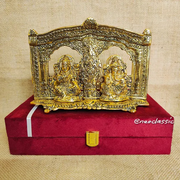NEO_CLASSIC_Laxmi_Ganesh_Metal_Idol_with_Red_Velvet_Box_–_Lakshmi_Ganpati_Murti_for_Home_&_Pooja_Room