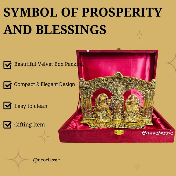 NEO_CLASSIC_Laxmi_Ganesh_Metal_Idol_with_Red_Velvet_Box_–_Lakshmi_Ganpati_Murti_for_Home_&_Pooja_Room