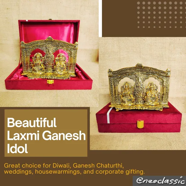 NEO_CLASSIC_Laxmi_Ganesh_Metal_Idol_with_Red_Velvet_Box_–_Lakshmi_Ganpati_Murti_for_Home_&_Pooja_Room