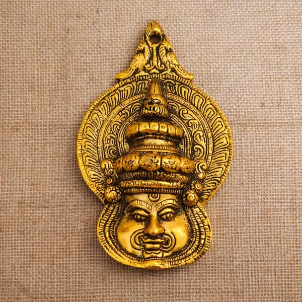 NEO_CLASSIC_Pure_Aluminium_Kathakali_Face_Wall_Hanging_|_Traditional_Kerala_Kathakali_Mask_Wall_Décor_for_Home,_Office_&_Temple_|_Decorative_Wall_Art_|_6.5_Inch