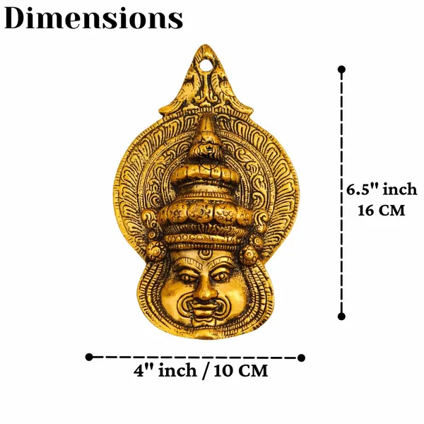 NEO_CLASSIC_Pure_Aluminium_Kathakali_Face_Wall_Hanging_|_Traditional_Kerala_Kathakali_Mask_Wall_Décor_for_Home,_Office_&_Temple_|_Decorative_Wall_Art_|_6.5_Inch