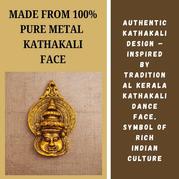 NEO_CLASSIC_Pure_Aluminium_Kathakali_Face_Wall_Hanging_|_Traditional_Kerala_Kathakali_Mask_Wall_Décor_for_Home,_Office_&_Temple_|_Decorative_Wall_Art_|_6.5_Inch