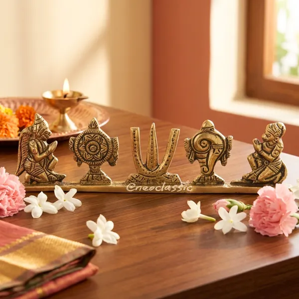 NEO_CLASSIC_Shankh_Chakra_Namah_Hanuman_&_Garuda_Religious_Showpiece_|_Sri_Venkateswara_Tilak_Idol_|_Lord_Vishnu_Symbol_for_Temple,_Home,_Office_&_Spiritual_Décor