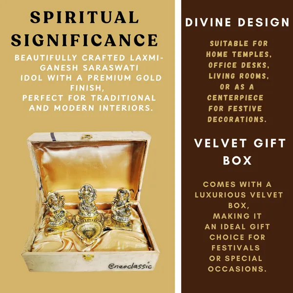 NEO_CLASSIC_Laxmi_Ganesh_Saraswati_Metal_Murti_Idol_with_Diya_|_Divine_Trio_Statue_for_Pooja,_Home_Temple_Decor_&_Diwali_Gift_Set