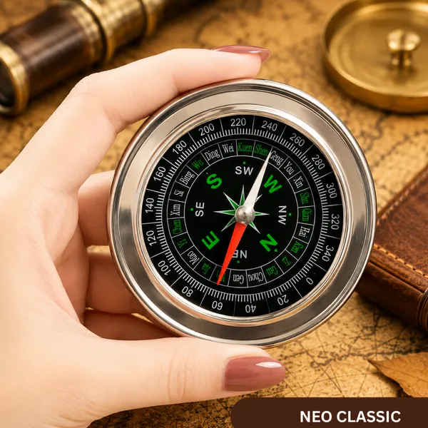 NEO_CLASSIC_Stainless_Steel_Directional_Magnetic_Compass_|_Pocket_Navigation_Compass_for_Trekking,_Hiking,_Camping,_Outdoor_Adventure_&_Travel