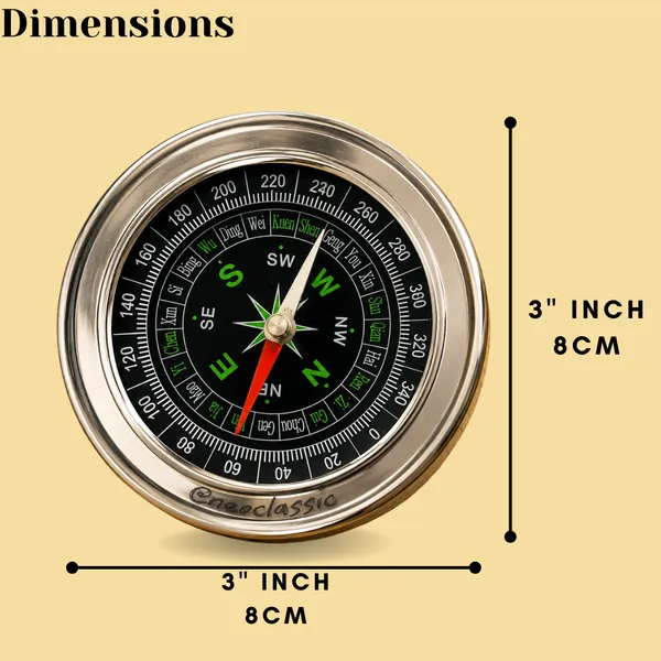 NEO_CLASSIC_Stainless_Steel_Directional_Magnetic_Compass_|_Pocket_Navigation_Compass_for_Trekking,_Hiking,_Camping,_Outdoor_Adventure_&_Travel