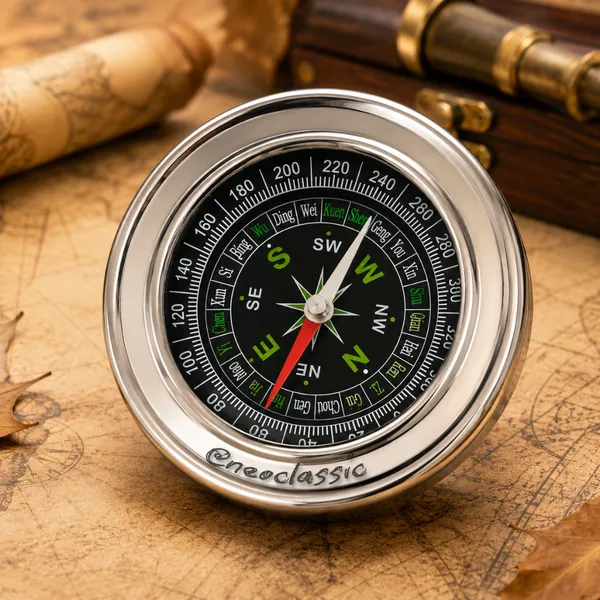NEO_CLASSIC_Stainless_Steel_Directional_Magnetic_Compass_|_Pocket_Navigation_Compass_for_Trekking,_Hiking,_Camping,_Outdoor_Adventure_&_Travel