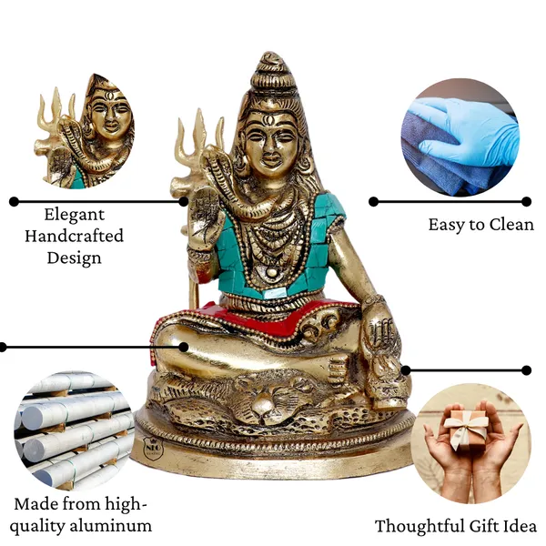NEO_CLASSIC_Lord_Shiva_Idol_in_Sitting_Pose_|_Mahadev_Bholenath_Shiv_Shankar_Murti_for_Home_Temple,_Pooja_Room_&_Spiritual_Décor_|_Stone_Gold_Finish