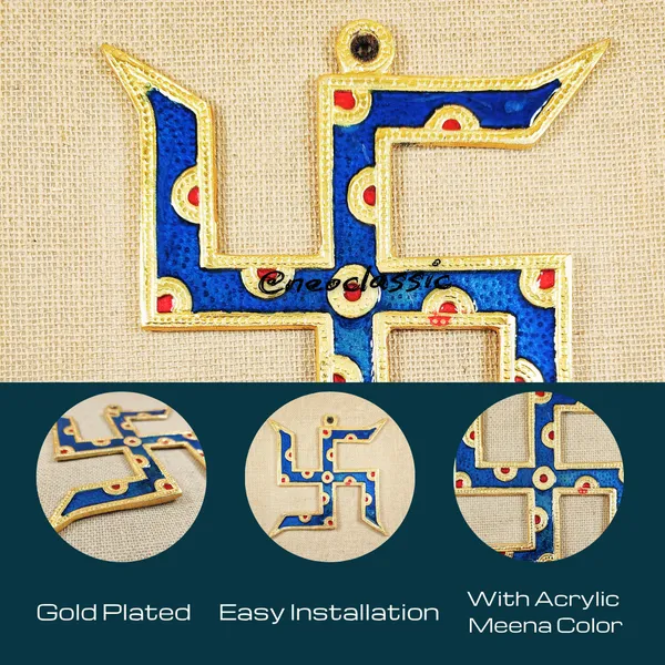 NEO_CLASSIC_Blue_Swastik_Wall_Hanging_7_Inch_|_Evil_Eye_Inspired_Color_Decorative_Symbol_|_Metal_Auspicious_Wall_Decor_for_Home_Entrance,_Pooja_Room_&_Office