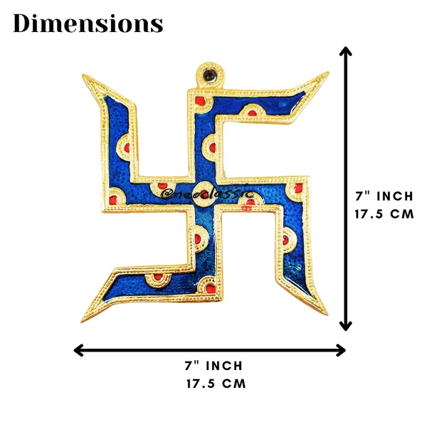 NEO_CLASSIC_Blue_Swastik_Wall_Hanging_7_Inch_|_Evil_Eye_Inspired_Color_Decorative_Symbol_|_Metal_Auspicious_Wall_Decor_for_Home_Entrance,_Pooja_Room_&_Office