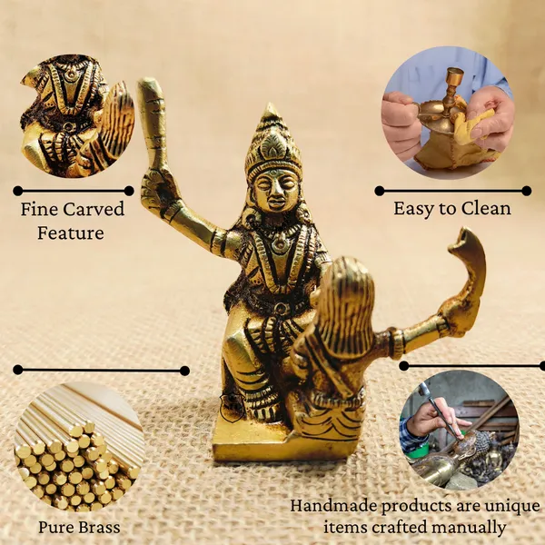 NEO_CLASSIC_Brass_Baglamukhi_Mata_Idol_|_Sitting_Maa_Baglamukhi_Murti_for_Home_Temple,_Pooja_Room_&_Office_|_Handcrafted_Religious_Brass_Statue_|_Height_3_Inch