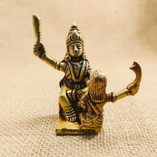 NEO_CLASSIC_Brass_Baglamukhi_Mata_Idol_|_Sitting_Maa_Baglamukhi_Murti_for_Home_Temple,_Pooja_Room_&_Office_|_Handcrafted_Religious_Brass_Statue_|_Height_3_Inch