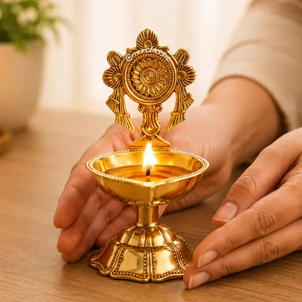 NEO_CLASSIC_Brass_Chakra_Deepak_for_Puja_Room_&_Home_Temple_|_Traditional_Oil_Diya_for_Daily_Worship,_Aarti_&_Festive_Decor_|_Decorative_Brass_Lamp_|_10_cm